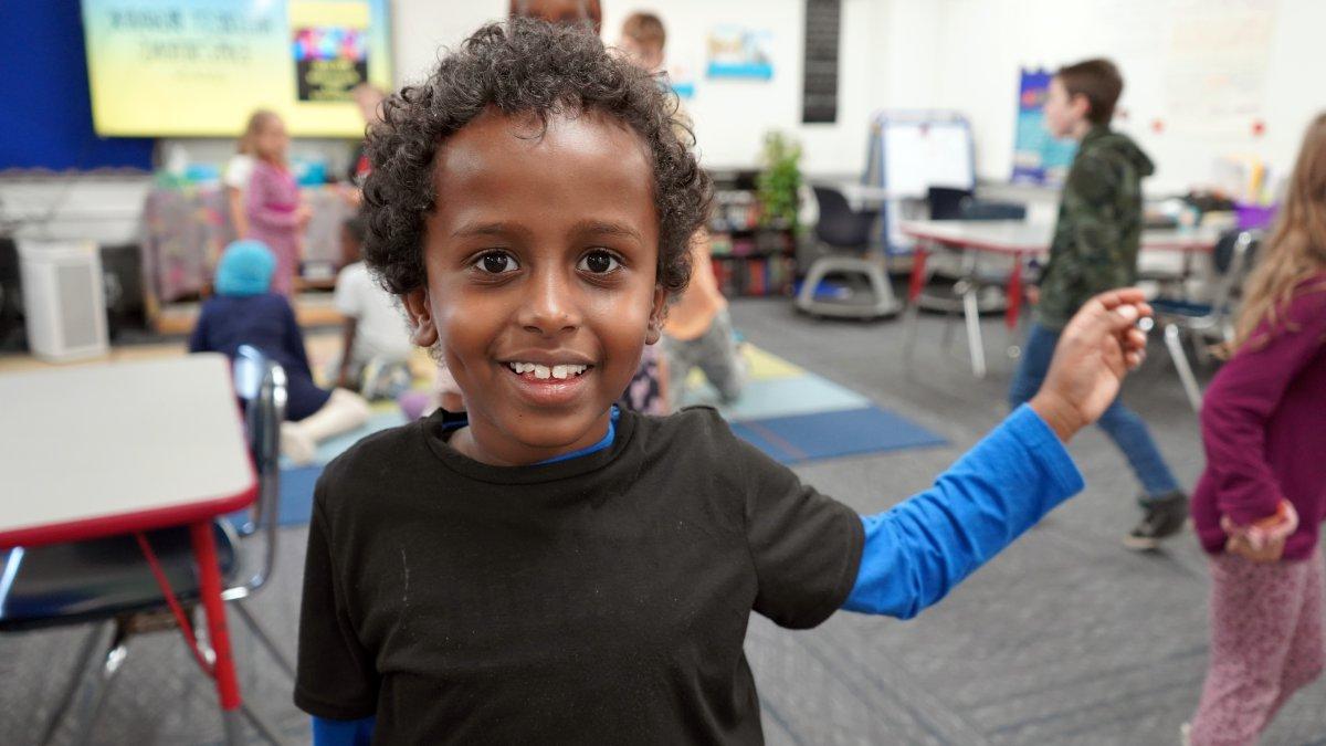 student smiling